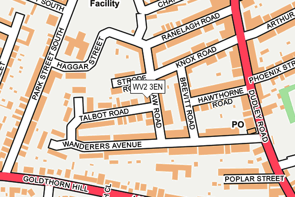 WV2 3EN map - OS OpenMap – Local (Ordnance Survey)