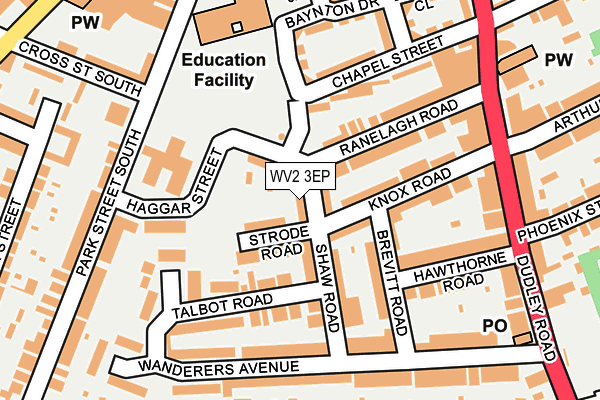 WV2 3EP map - OS OpenMap – Local (Ordnance Survey)