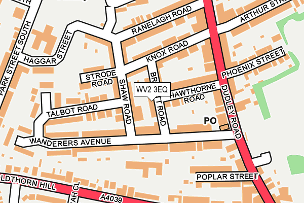 WV2 3EQ map - OS OpenMap – Local (Ordnance Survey)