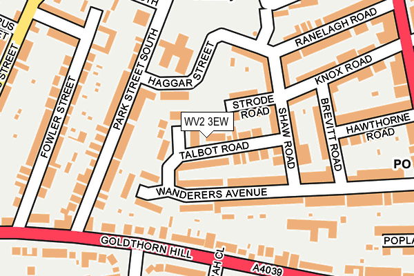 WV2 3EW map - OS OpenMap – Local (Ordnance Survey)