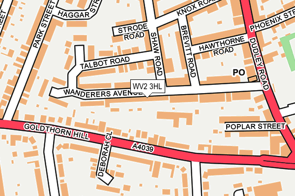 WV2 3HL map - OS OpenMap – Local (Ordnance Survey)