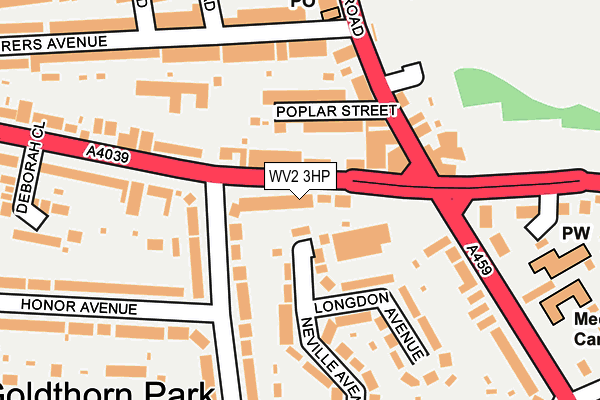 WV2 3HP map - OS OpenMap – Local (Ordnance Survey)