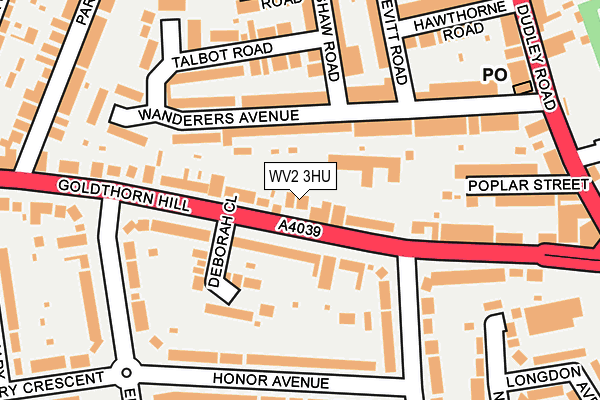 WV2 3HU map - OS OpenMap – Local (Ordnance Survey)