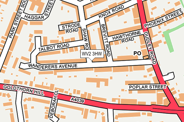 WV2 3HW map - OS OpenMap – Local (Ordnance Survey)