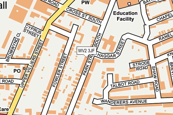 WV2 3JF map - OS OpenMap – Local (Ordnance Survey)