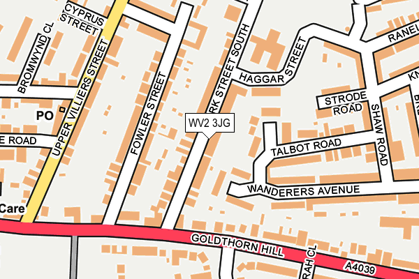 WV2 3JG map - OS OpenMap – Local (Ordnance Survey)
