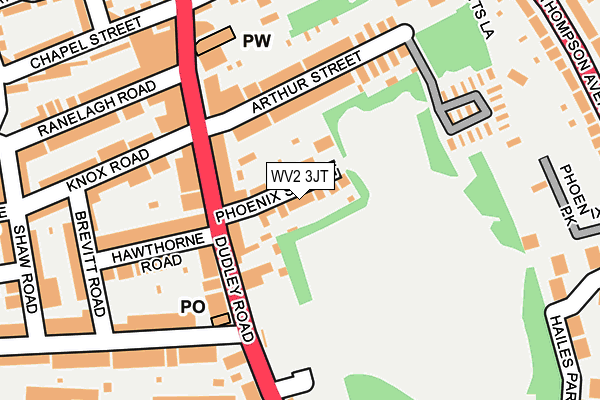 WV2 3JT map - OS OpenMap – Local (Ordnance Survey)