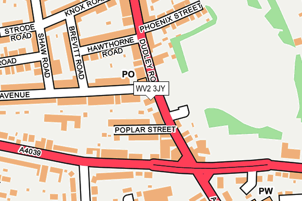 WV2 3JY map - OS OpenMap – Local (Ordnance Survey)