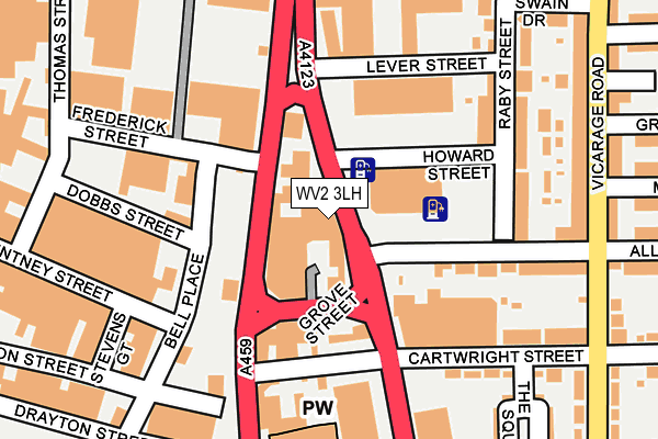 WV2 3LH map - OS OpenMap – Local (Ordnance Survey)