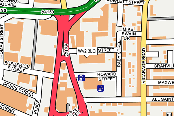 WV2 3LQ map - OS OpenMap – Local (Ordnance Survey)