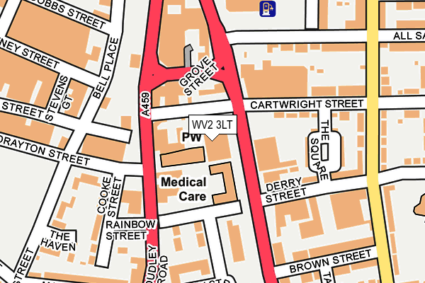 WV2 3LT map - OS OpenMap – Local (Ordnance Survey)