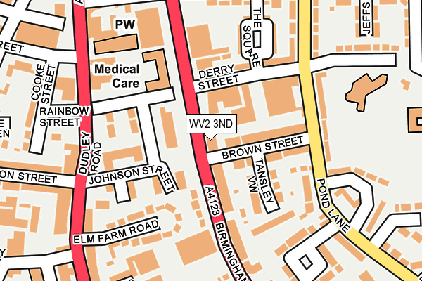 WV2 3ND map - OS OpenMap – Local (Ordnance Survey)