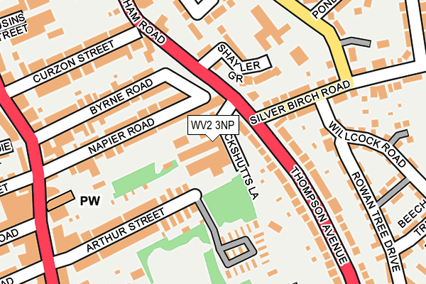 WV2 3NP map - OS OpenMap – Local (Ordnance Survey)