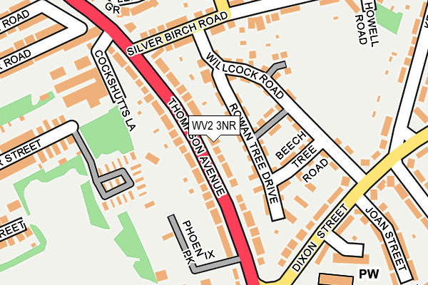 WV2 3NR map - OS OpenMap – Local (Ordnance Survey)