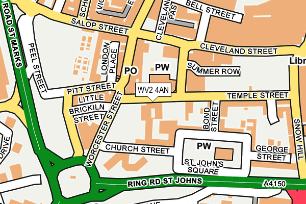 WV2 4AN map - OS OpenMap – Local (Ordnance Survey)