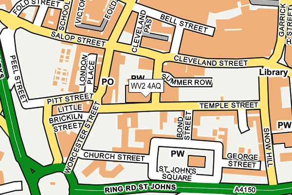 WV2 4AQ map - OS OpenMap – Local (Ordnance Survey)