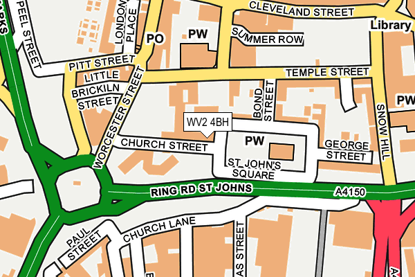 WV2 4BH map - OS OpenMap – Local (Ordnance Survey)