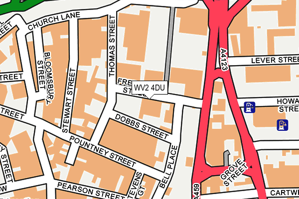 WV2 4DU map - OS OpenMap – Local (Ordnance Survey)