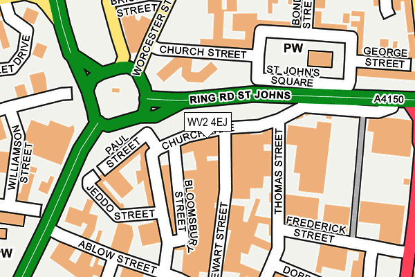 WV2 4EJ map - OS OpenMap – Local (Ordnance Survey)