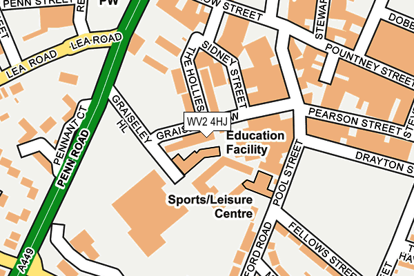 WV2 4HJ map - OS OpenMap – Local (Ordnance Survey)