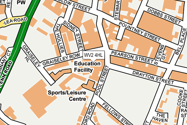 WV2 4HL map - OS OpenMap – Local (Ordnance Survey)