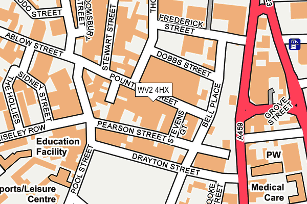 WV2 4HX map - OS OpenMap – Local (Ordnance Survey)