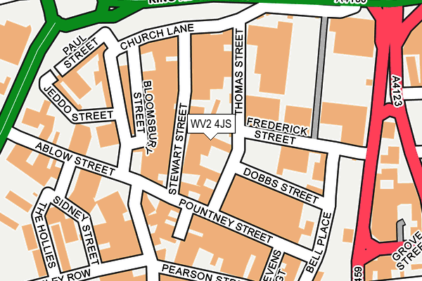 WV2 4JS map - OS OpenMap – Local (Ordnance Survey)