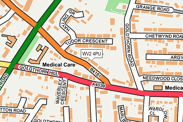 WV2 4PU map - OS OpenMap – Local (Ordnance Survey)