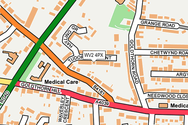 WV2 4PX map - OS OpenMap – Local (Ordnance Survey)