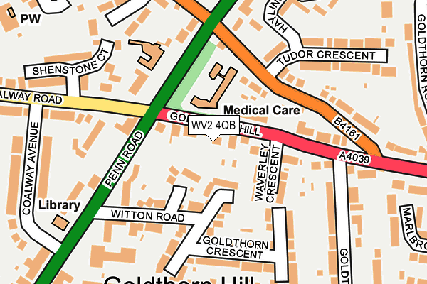 WV2 4QB map - OS OpenMap – Local (Ordnance Survey)