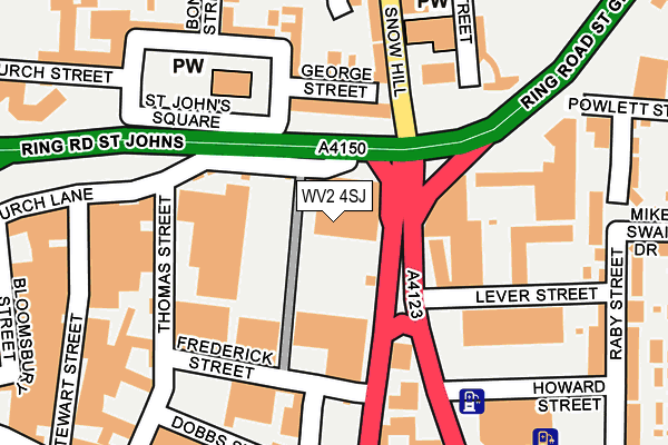WV2 4SJ map - OS OpenMap – Local (Ordnance Survey)