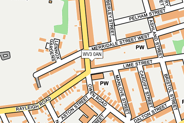 WV3 0AN map - OS OpenMap – Local (Ordnance Survey)