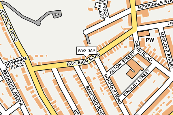WV3 0AP map - OS OpenMap – Local (Ordnance Survey)