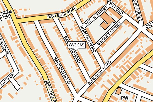 WV3 0AS map - OS OpenMap – Local (Ordnance Survey)