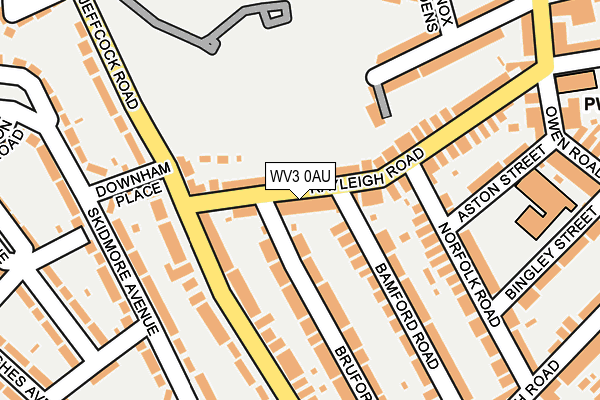WV3 0AU map - OS OpenMap – Local (Ordnance Survey)