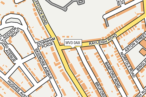 WV3 0AX map - OS OpenMap – Local (Ordnance Survey)