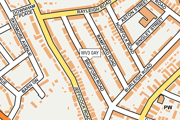 WV3 0AY map - OS OpenMap – Local (Ordnance Survey)
