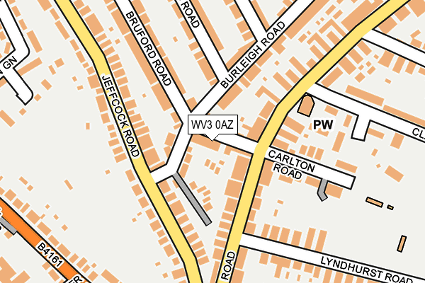 WV3 0AZ map - OS OpenMap – Local (Ordnance Survey)