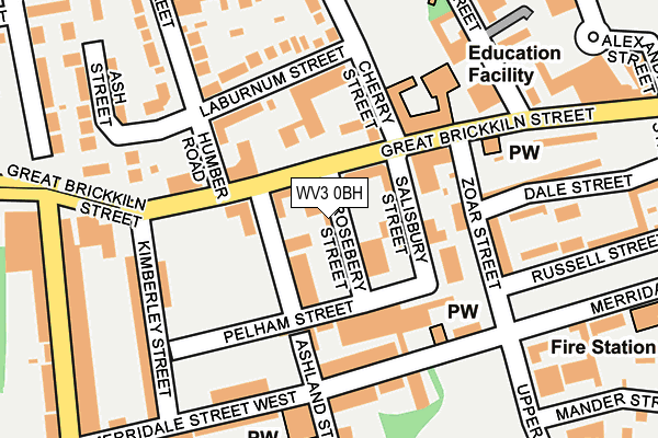 WV3 0BH map - OS OpenMap – Local (Ordnance Survey)