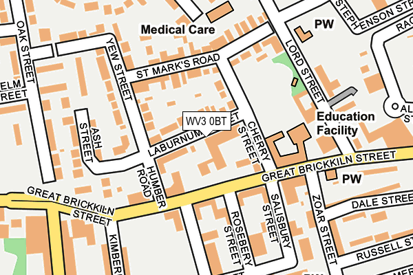 WV3 0BT map - OS OpenMap – Local (Ordnance Survey)