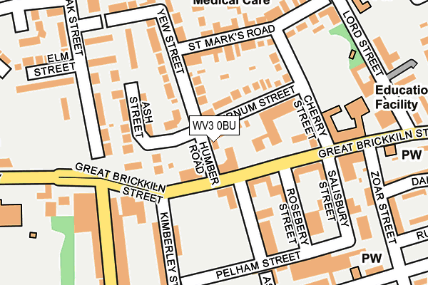 WV3 0BU map - OS OpenMap – Local (Ordnance Survey)