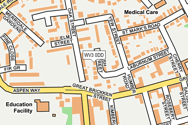 WV3 0DD map - OS OpenMap – Local (Ordnance Survey)