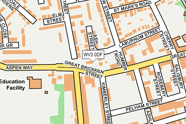 WV3 0DF map - OS OpenMap – Local (Ordnance Survey)