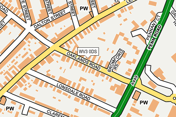 WV3 0DS map - OS OpenMap – Local (Ordnance Survey)