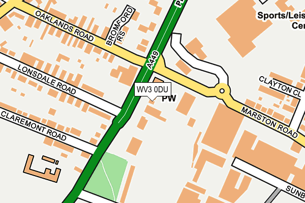 WV3 0DU map - OS OpenMap – Local (Ordnance Survey)