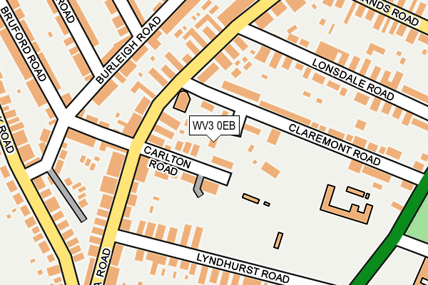WV3 0EB map - OS OpenMap – Local (Ordnance Survey)