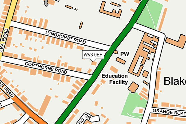 WV3 0EH map - OS OpenMap – Local (Ordnance Survey)