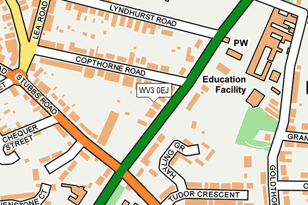 WV3 0EJ map - OS OpenMap – Local (Ordnance Survey)