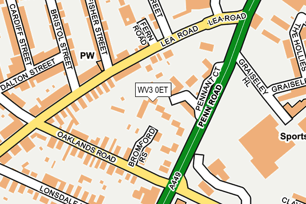 WV3 0ET map - OS OpenMap – Local (Ordnance Survey)