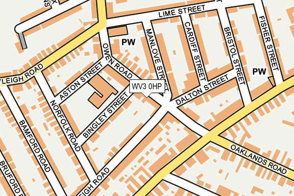 WV3 0HP map - OS OpenMap – Local (Ordnance Survey)